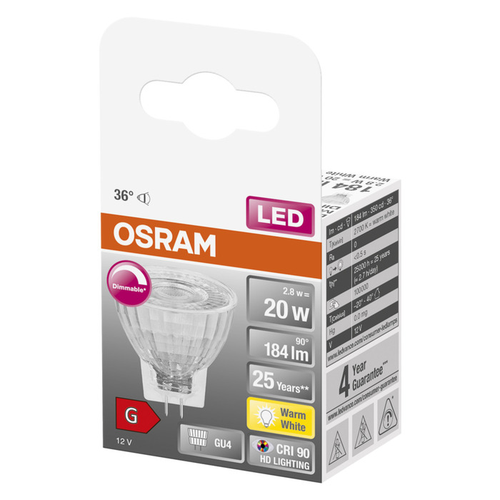 Reflektorlampa LED 3,2W GU4 Osram